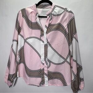 PINK long sleeve blouse size M